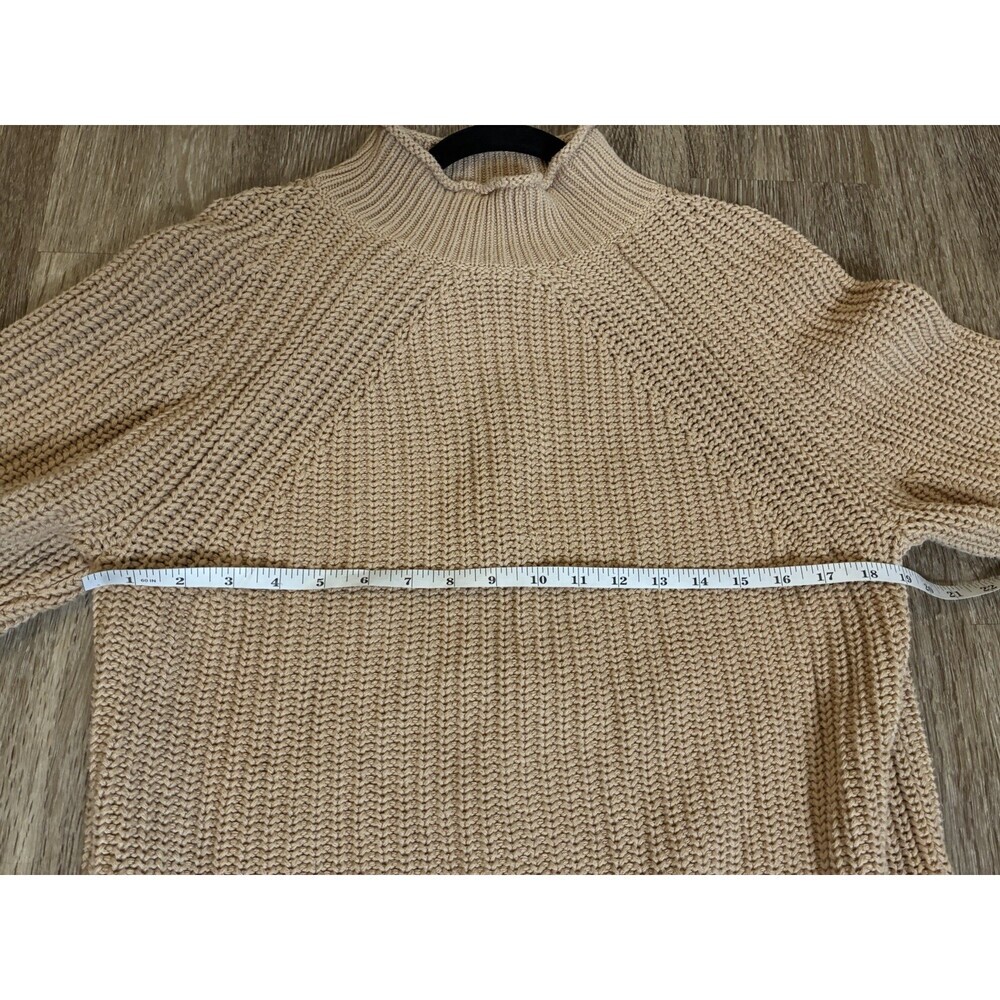 J Crew Relaxed Rollneck Sweater in Sandy Beach Tan Women's Size Medium - Picture 7 of 8
